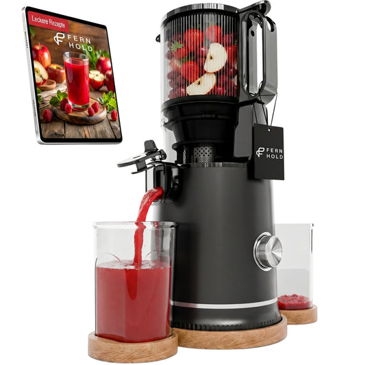 FERNHOLD Entsafter Slow Juicer 250W für ganze Früchte & Gemüse